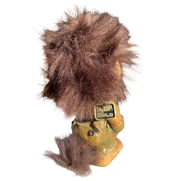 Vintage Nyform Troll Figurine Made In Norway With Faux Fur Hair Original Tag - Picture 5 of 16